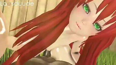 3D Elin Hentai - Redhead BBC