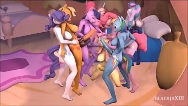 BlackJrXIII - Twilight Sparkle's Pony Party Orgy - Part 1 [Extended Cut]