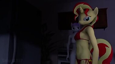 Equestria Girls 1 - Sunset X Twlight Bikini 3D (En Espanol)