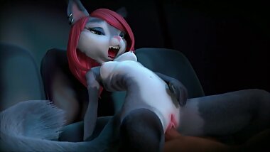 Scarlet, Furry fox redhead Girl With Sound, model by runsammya