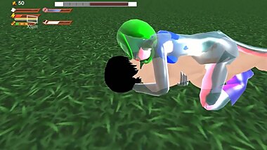 [3D HENTAI GAME ] GIRL FUCKED GUY IN HENTAI SLIMEGIRL FEMDOM GAME