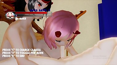 The Request Button : Mia's Quest: A Succubus Adventure Double Blowjob