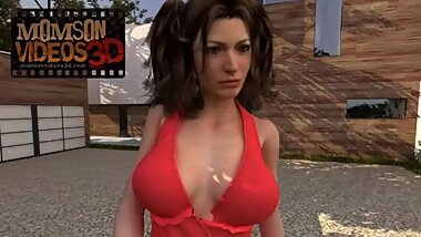 3D Mom & step-Son - Gardening Sex