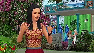 Erotic dancing girls in the porn game Sims