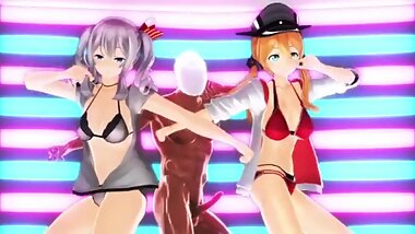 [MMD] R-18 Kashima y Prinz Eugen - Hibikase