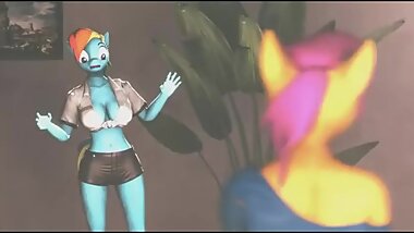 MLP CLOP 3D - SCOOTALOO X RAINBOW DASH - FUCKING MEN HORSE - CLOP 3D