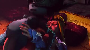 Futa Zelda x Midna Mini Creampie