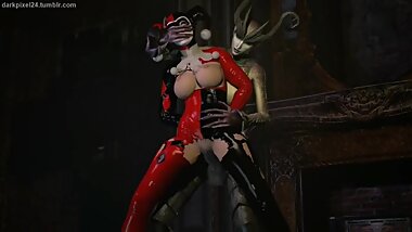 Harley Quinn being fucked by the devil