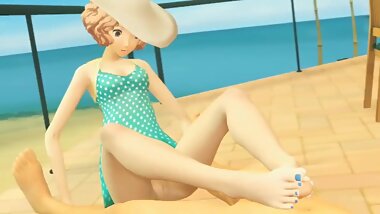 persona footjob blue nails