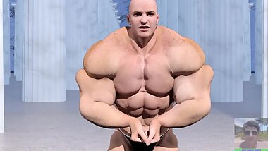 Matt grows huge_male muscle growth animation