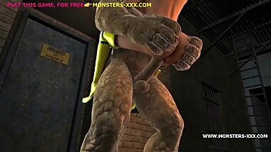 3d Giant from fanatastic 4 fucks sexy cutie