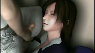 Girl on train get facial (Cum on - wakey wakey)