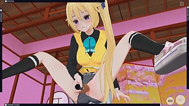 [CM3D2] Phantom World Hentai - Mai fucked in both holes