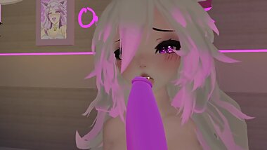 Hot Bunny girl fucks you in VRchat??POV Blowjob, nudity and intense moaning in Virtual Reality