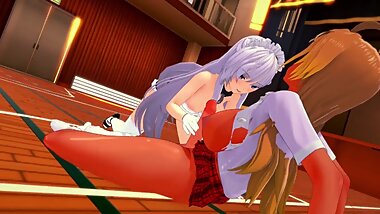 Azur Lane: Futa Shiraishi Kyouka fuck Belfast
