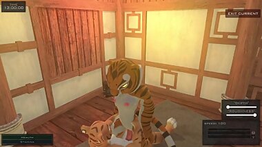 Master Tigress Riding a Cock in her Dojo