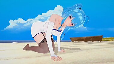 (3D Hentai)(Azur Lane) Sex with St. Louis