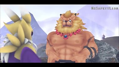 Renamon and Leomon Fuck Hard by MrSafetyLion