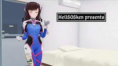 D.Va (Overwatch) "Doggy style" 3D Hentai