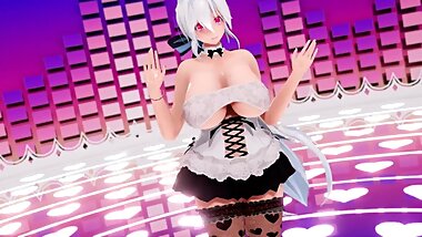 Voluptuous Haku strip dance MMD R18