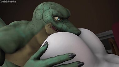 LIZARD FUCKS AND FILLS TORIEL [NO SOUND] [ANIMATION BY DAHSHARKY]