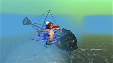 Wild little mermaid gets fucked senseless part 1