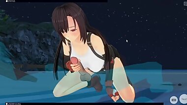[CM3D2] - Final Fantasy Hentai, Tifa Lockhart takes a trip to the beach