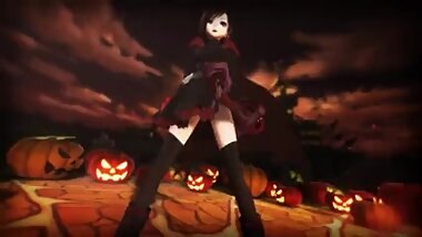 [MMD R-18] Ruby Rose Happy Halloween