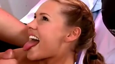 Cum on her