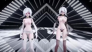 MMD Hentai anime teen girls babe dance and sex