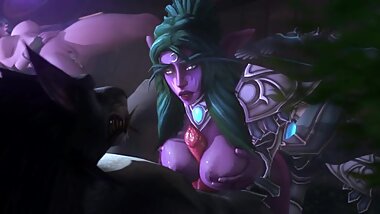 worgen titfuck tyrande whisperwind warcraft