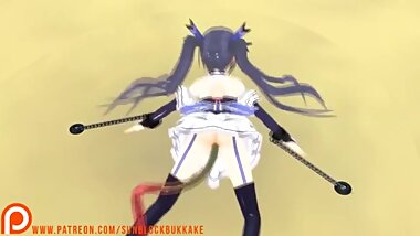 [MMD R-18] Noire is the Latest Sex Slave for a Demonic  Monster