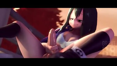 Tsuyu jerks off in public