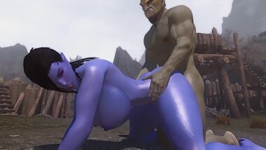 Skyrim Massive Orc fuck pretty elf