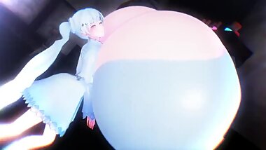 Weiss Schnee (from RWBY) big breast expansion