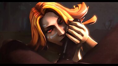 Lina Gently Lick Cock Dota 2 3d Loop Animated