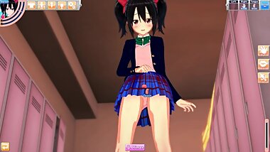 3D Hentaigame - Yazawa nico First time blowjob and fucked