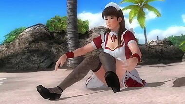Dead or alive 5 Leifang's juicy ass exposed in this maid miniskirt outfits!