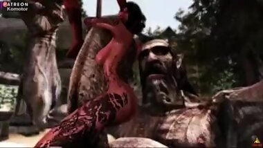 3d Damon girl fucked by a big dick monster