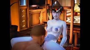 [HS] Widowmaker masturbates and receives cunnilingus