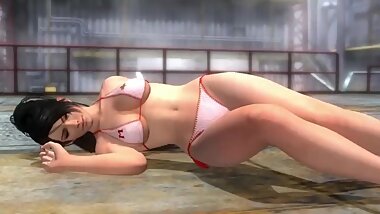 Dead or alive 5 sexy Momiji in tight bikini shameful ass & breast exposure!