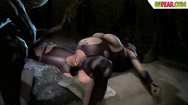 Monster Boobs Slut Wanks Her DICK and Hands Her Huge Penetration