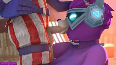 DJ bop Sucking Off Futa Fireworks Team Leader