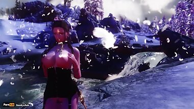 Skyrim Sex Journey - Jane 018 waterfall dusk