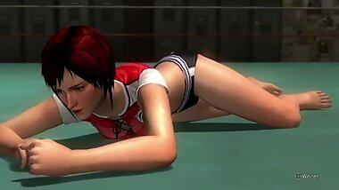 Dead or alive 5 hot Mila in tight minishort 3D doggy animation! what a slut