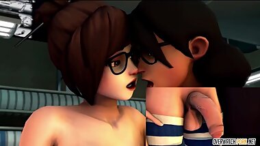 Mei futanari ramming at sexy MILF teacher pussy
