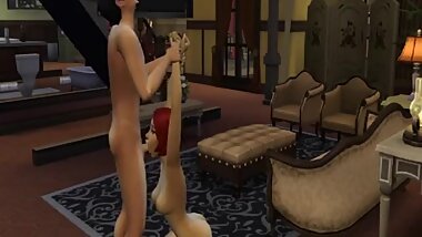 Avengers : A Sims Sex Parody - Black Widow (Scarlett Johansson) sucks Iron Man (Robert Downey Jr)