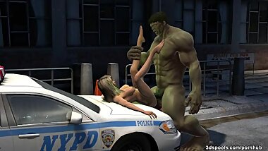 Tight teen gets hoolk smashed