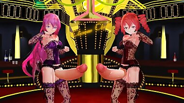 [3D MMD Futanari] Futanari Luka & Teto Dance #2 HQ by Monmusumonmusu