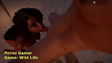 Sexo en la noche a la orilla de la playa Wild Life